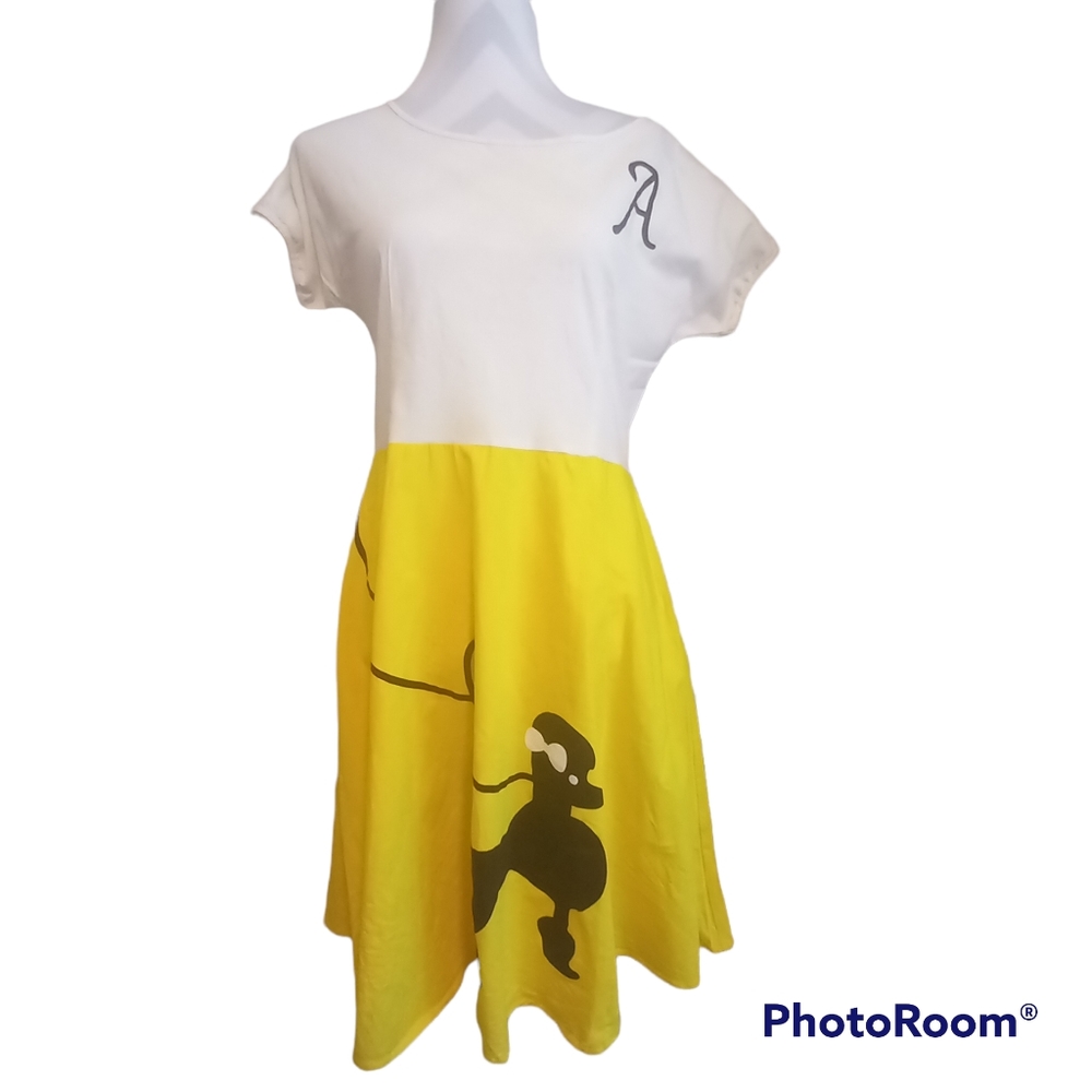 Vintage Inspired Yellow Poodle Skirt / Dress Halloween Costume